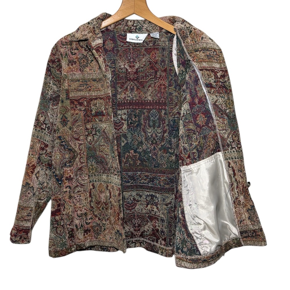 Erin London tapestry jacket,multi-colored paisley floral pattern. Women’s Large - Picture 3 of 6